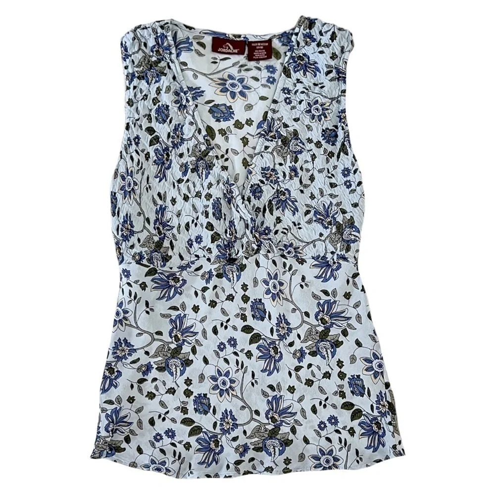 Y2K Jordache Babydoll Floral Tank Top